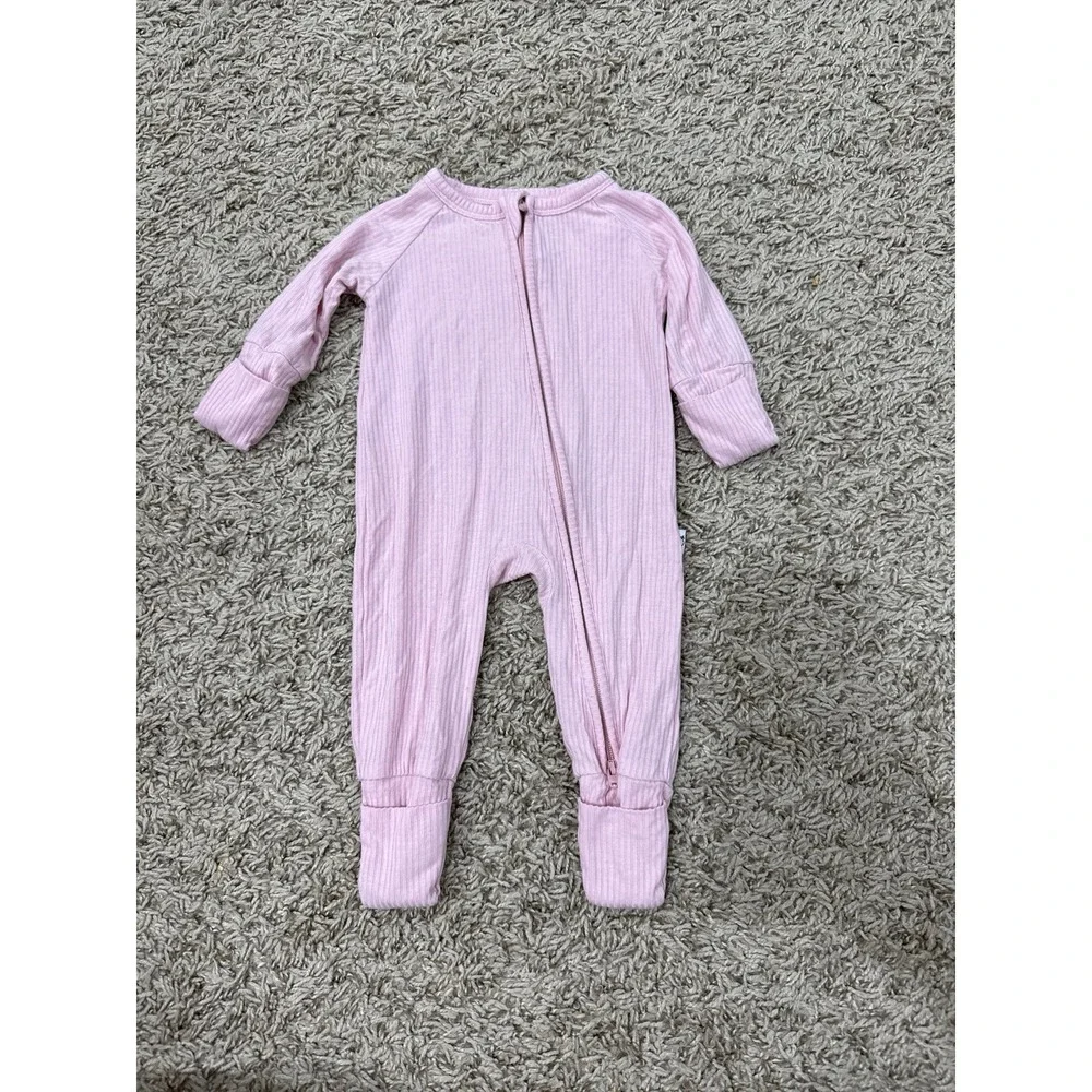 Dream big Little ribbed bamboo zippy pajamas girls size newborn